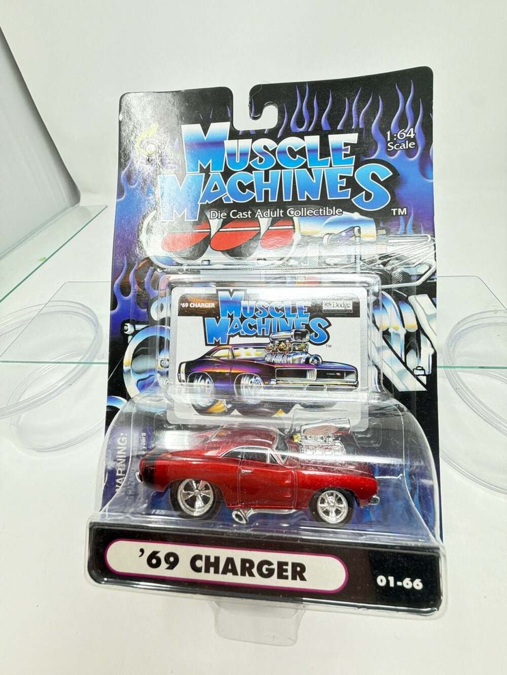 Muscle Machines 1969 Dodge Charger 1:64 Die-Cast Car 01-66 Red